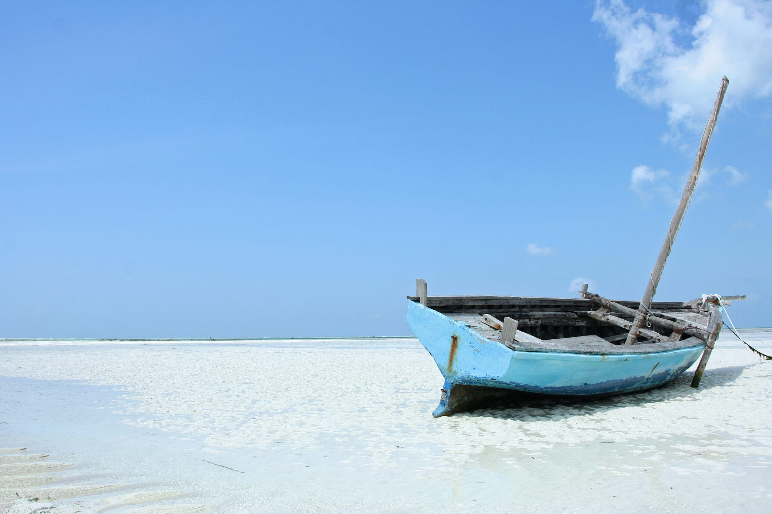 parelwit strand Zanzibar