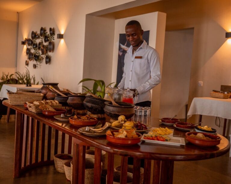 manyara best view lodge buffet
